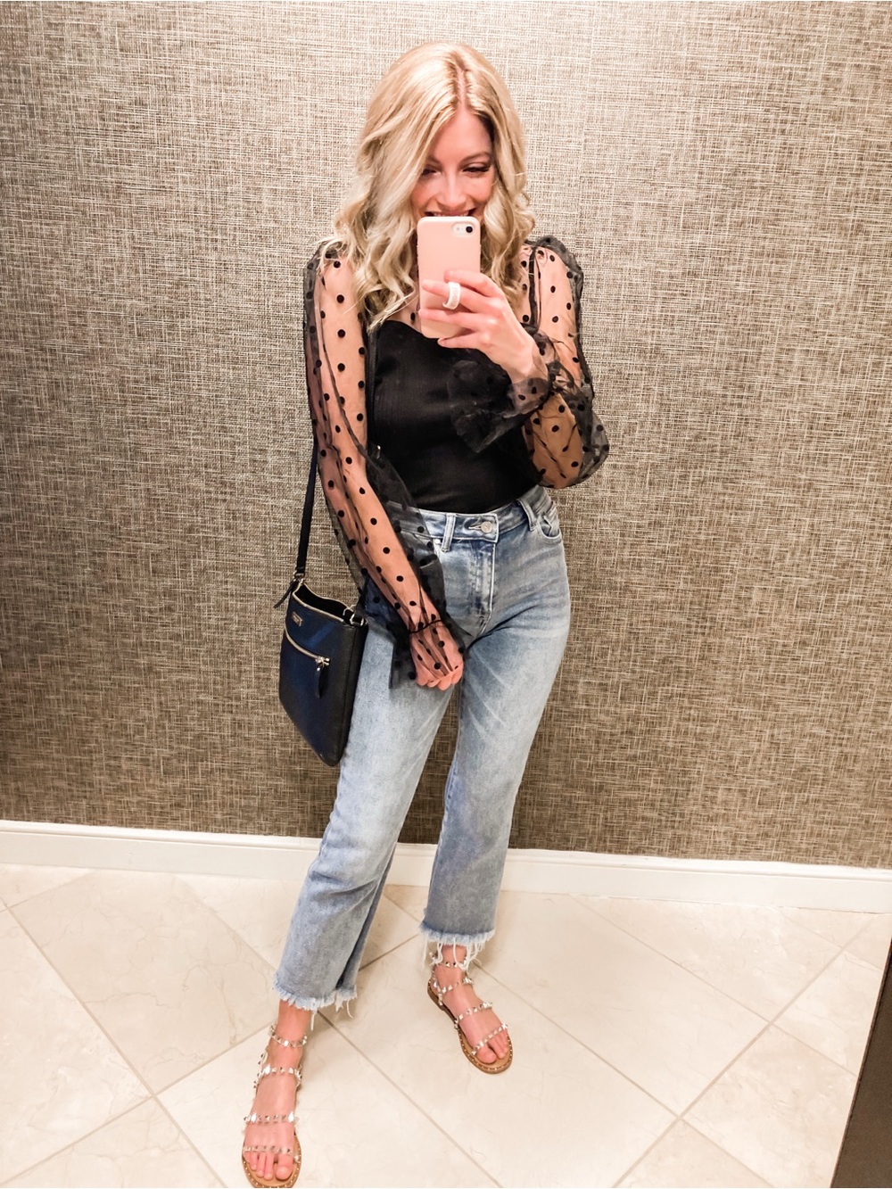 Women’s Light Blue Ankle Fray Hem Jeans